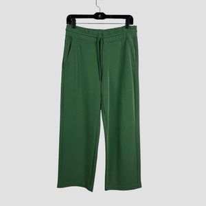 Athleta Green Cropped Wide-Leg Sweatpants